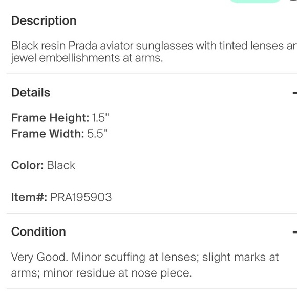 Prada aviator sunglasses - Picture 5 of 5